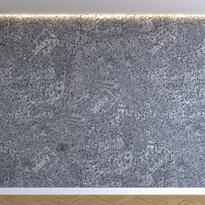 4K Texture Plaster Wall 3D model image 1