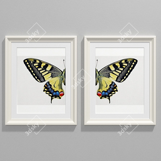 Modern Style Butterfly Art 3D model image 2