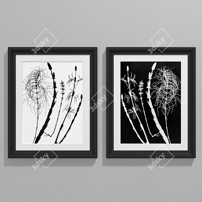 Contemporary Botanical Art: Set 63 3D model image 1