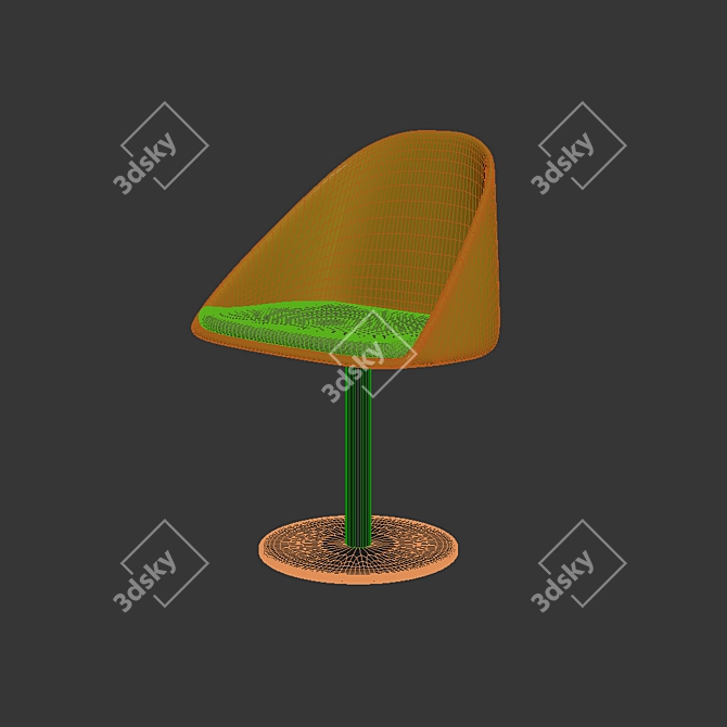 Modernistic Bar Chair 3D model image 3