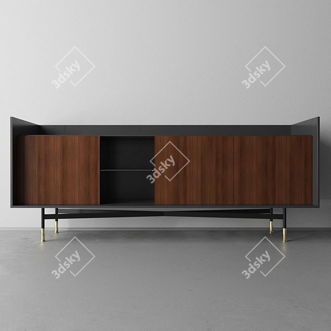 Modern TV Cabinet by Dialogo Ditre 3D model image 1