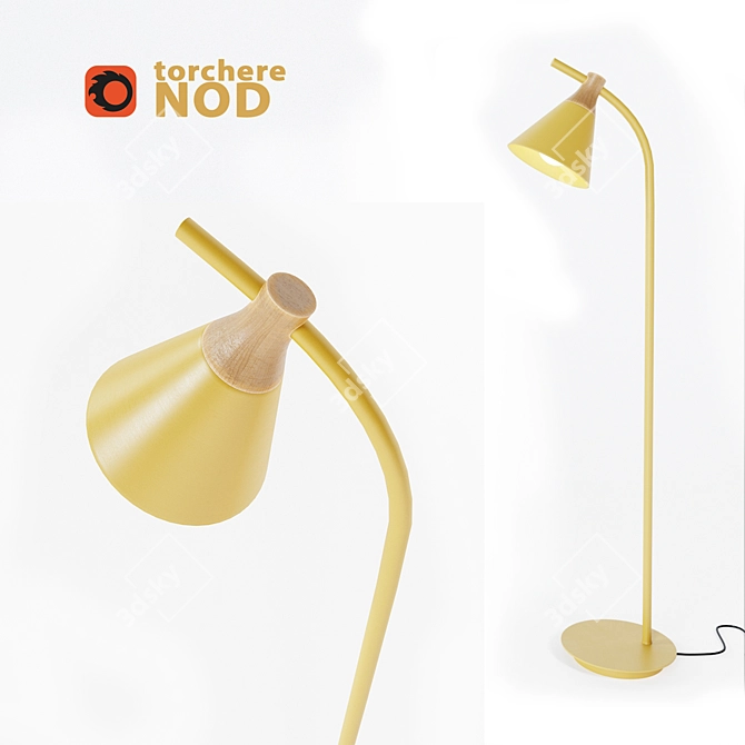 Scandinavian Minimalist Floor Lamp 3D model image 1