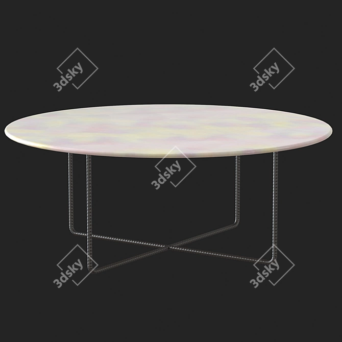 Pearl Perfection: Cattelan Italia Vinyl Side Table 3D model image 1