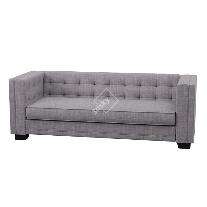 Elegant Velvet Sofa - Luxurious and Comfortable 3D model image 1