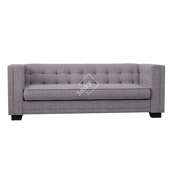 Elegant Velvet Sofa - Luxurious and Comfortable 3D model image 2