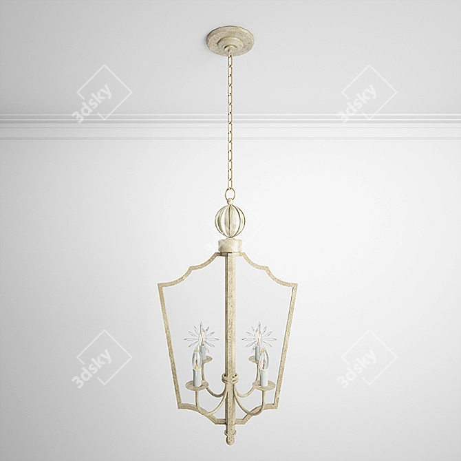 Glowing Pendant Lantern Lights 3D model image 1