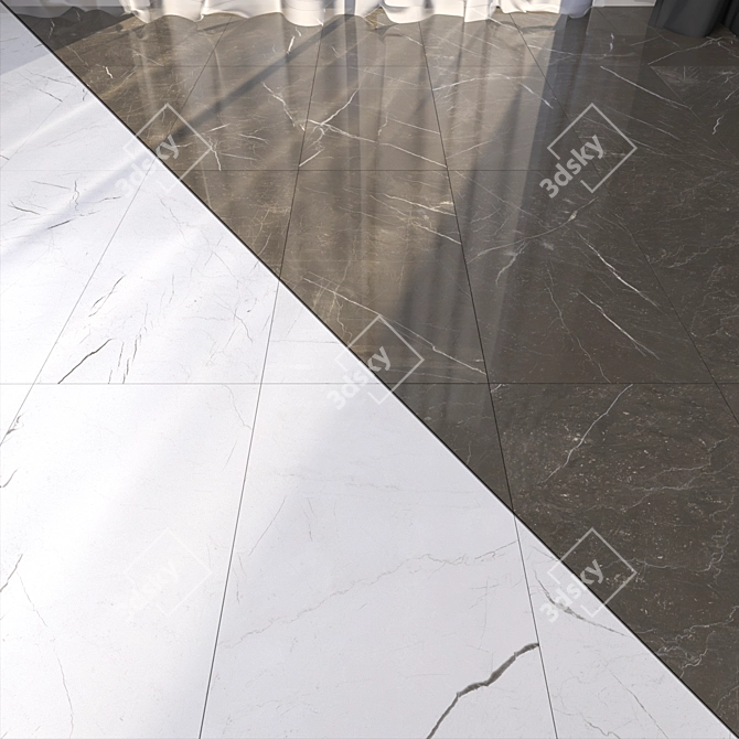 Marble Floor Set: HD Texture, Corona & Vray Materials 3D model image 1