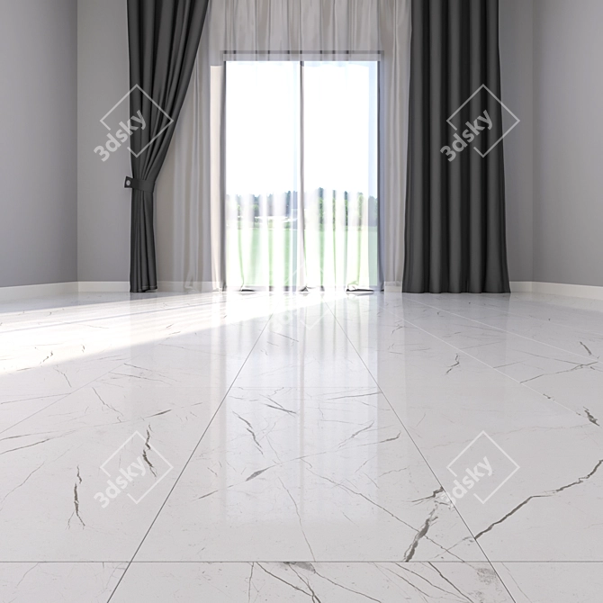 Marble Floor Set: HD Texture, Corona & Vray Materials 3D model image 2