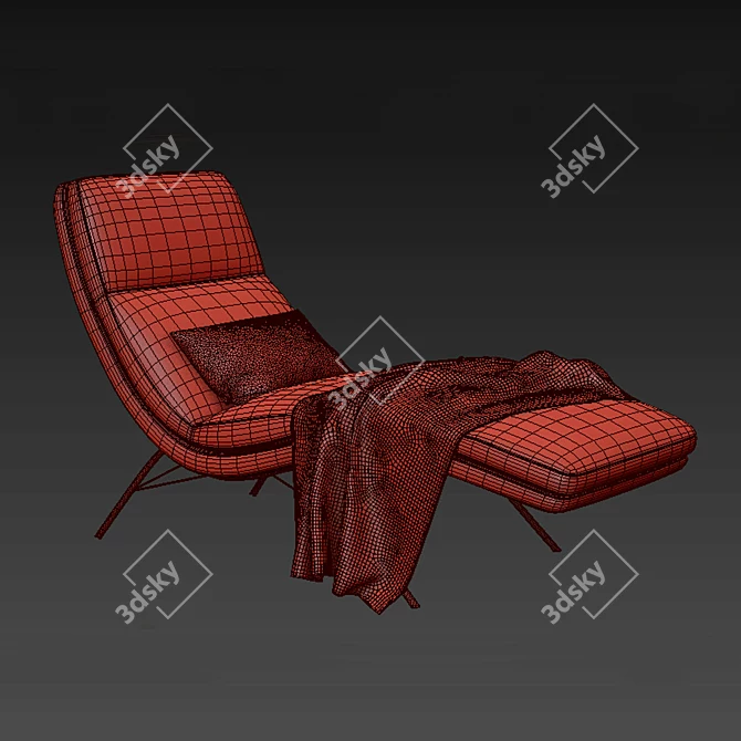 Modern Calibri Lounge Chair - Roche Bobois 3D model image 2