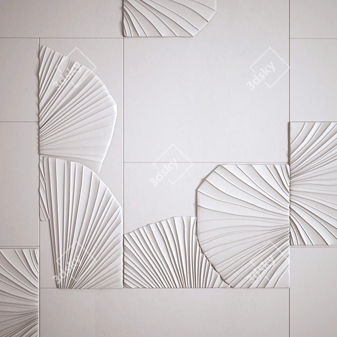 3D Gypsum Flora Tiles 3D model image 2