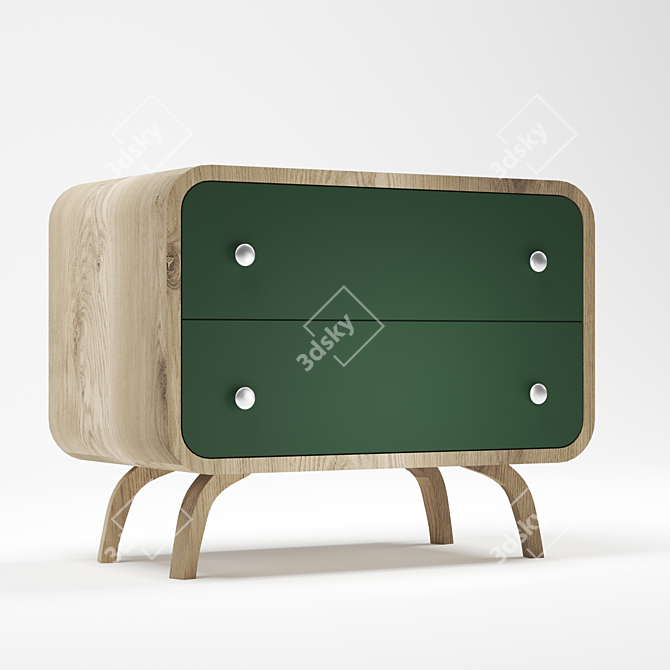 Scandi-Style Ellipse Drawer 3D model image 1