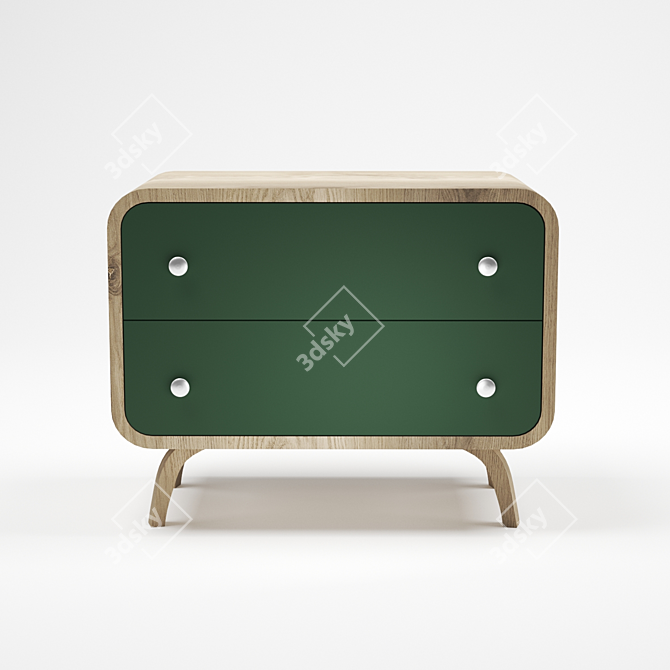 Scandi-Style Ellipse Drawer 3D model image 2