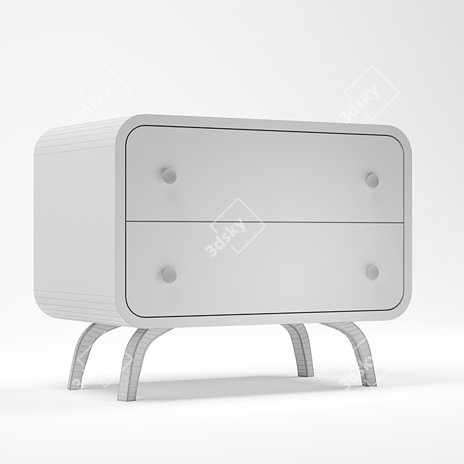 Scandi-Style Ellipse Drawer 3D model image 3