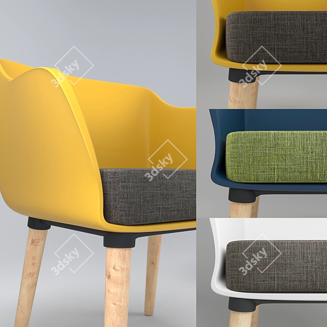 Cosmo Montreal Chair: Elegant and Comfortable 3D model image 2