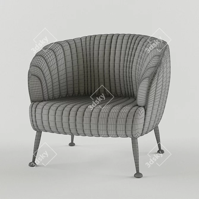 Modern Perugia Armchair 3D model image 2