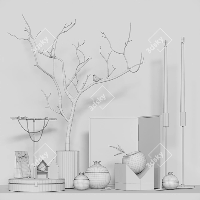 Decorative Set C1 - High Quality 3D Models 3D model image 3