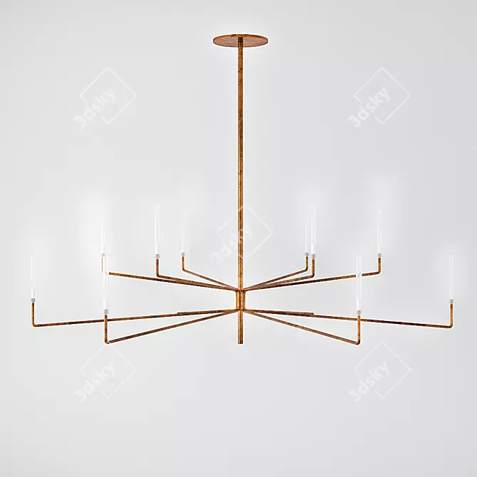 Elegant Epsilon Pendant Lamp 3D model image 1