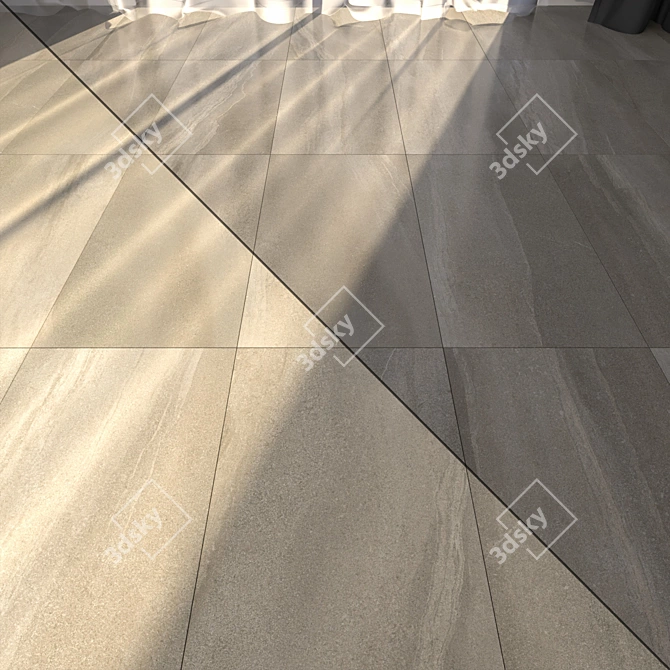 Marble Floor Tiles: HD Texture, 10 Variations 3D model image 1