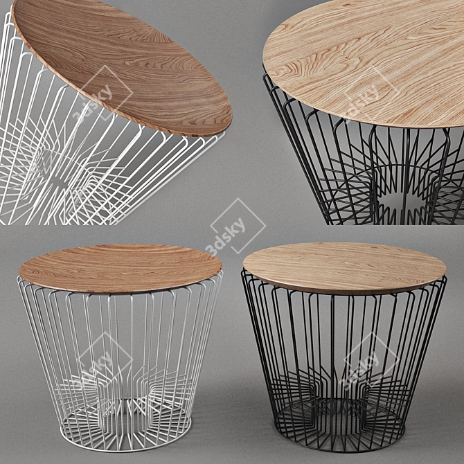 Elegant Ernest Side Table: Compact & Stylish 3D model image 1