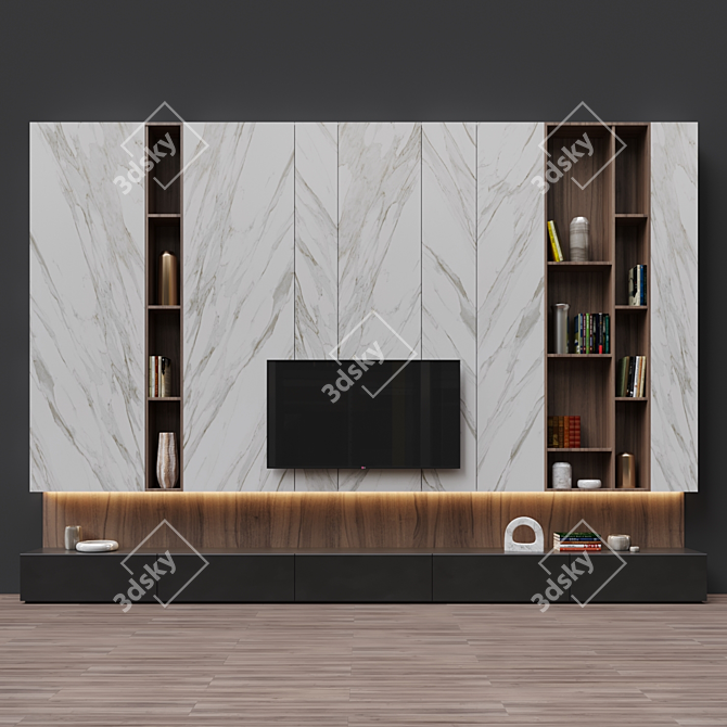 ZONA 24 TV: Sleek & Spacious Entertainment 3D model image 1