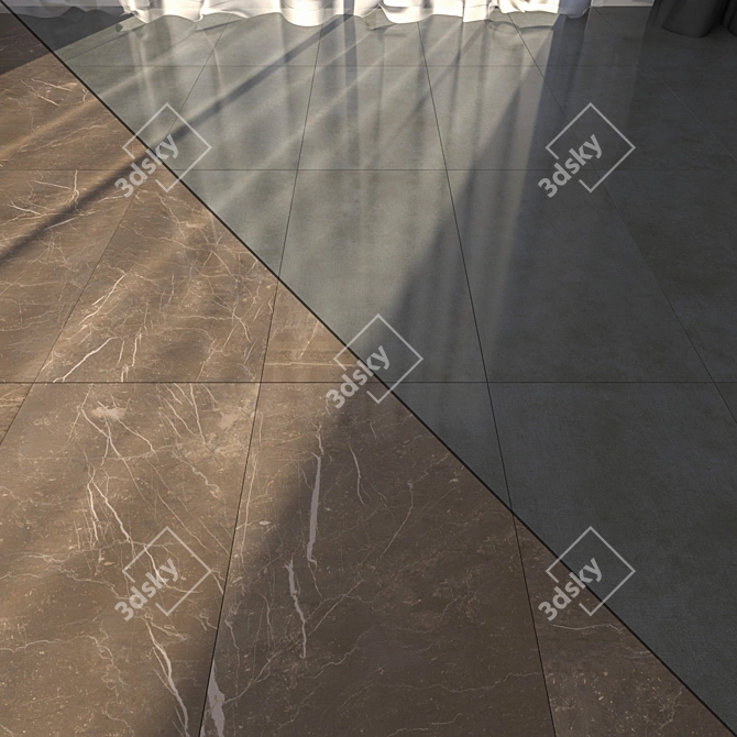 Elegant Marble Floors: HD Texture Set 3D model image 1