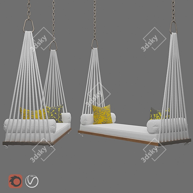 Outdoor Swing Chair - Convertible Vray and Corona Version 3D model image 1