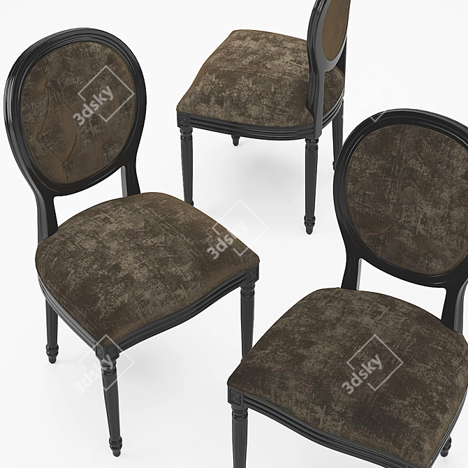 French Style Dining Chair 3D model image 3