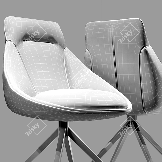 Avanti TWIST Metal Dining Chair 3D model image 3