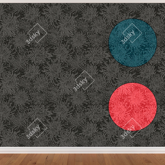 Seamless Wallpaper Set - 3 Colors 3D model image 1