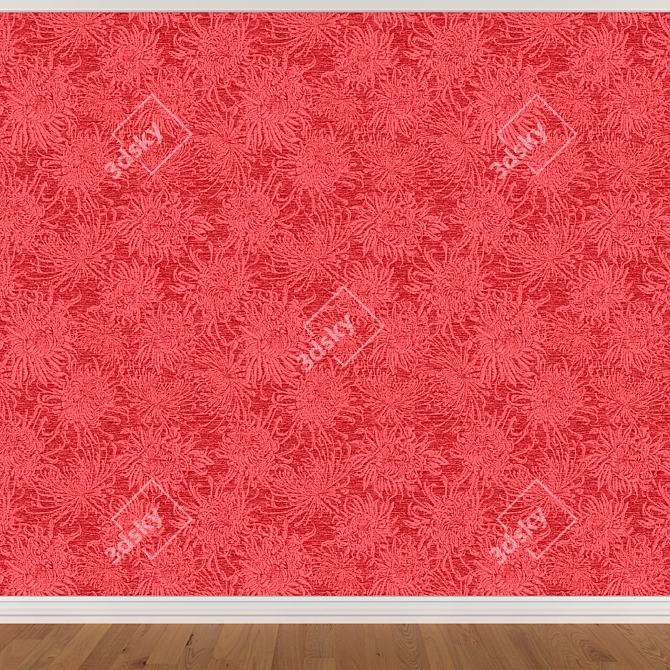 Seamless Wallpaper Set - 3 Colors 3D model image 3