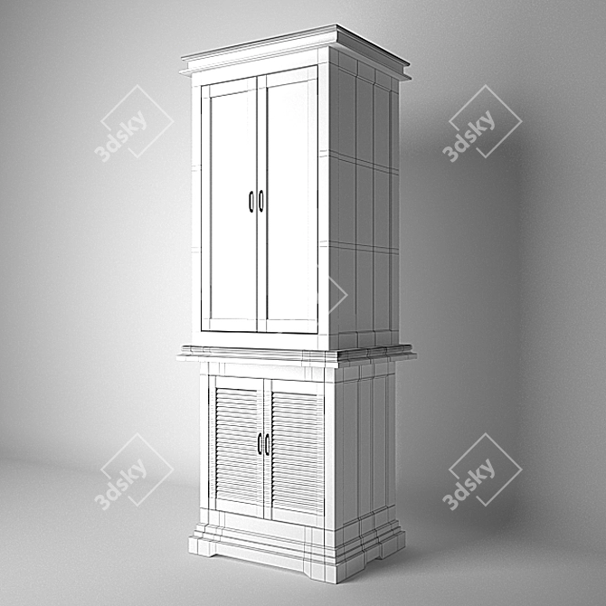 Modern Loft Cupboard 3D model image 3