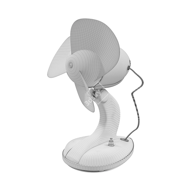 Cool Breeze Desktop Fan 3D model image 3