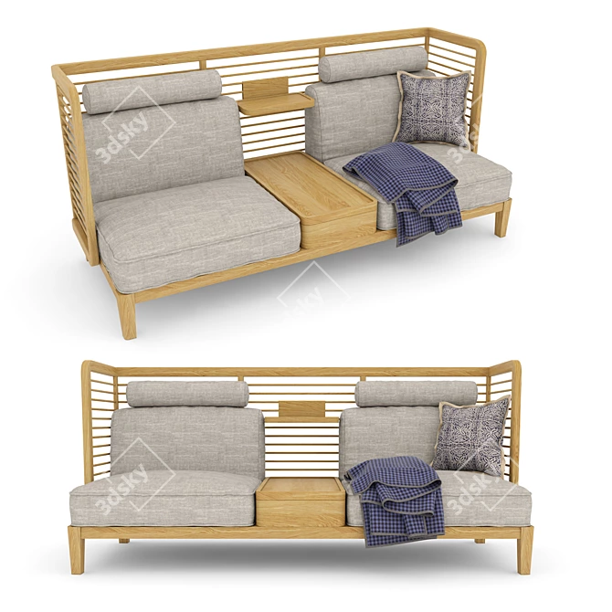 Modern Zen Corner Sofa 3D model image 2