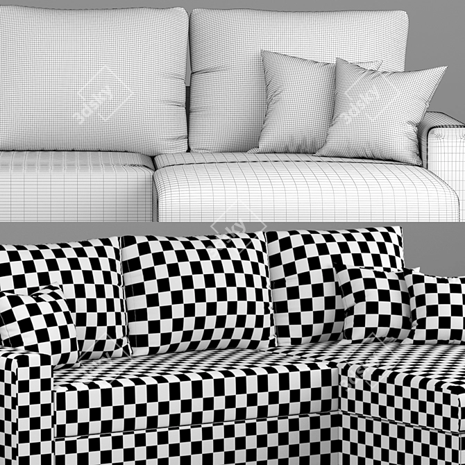 Velvet Corner Sofa: Verona by MebelVia 3D model image 3