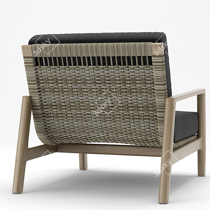 RH Outdoor Mesa Armchair: Refined Elegance for Your Outdoor Oasis 3D model image 2