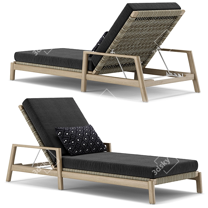 RH Outdoor Mesa Chaise: Ultimate Patio Relaxation 3D model image 1