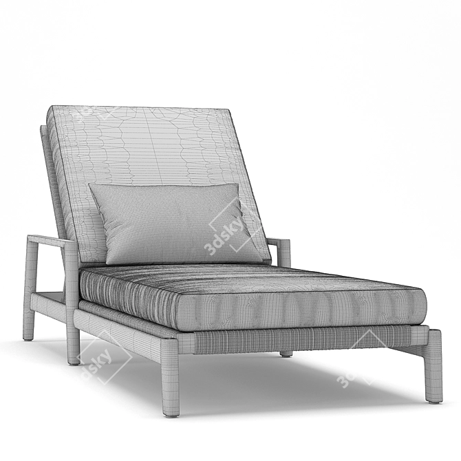 RH Outdoor Mesa Chaise: Ultimate Patio Relaxation 3D model image 3