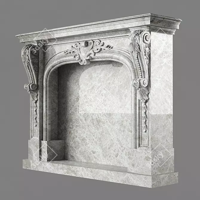 Elegant Fireplace for Classic Ambiance 3D model image 2