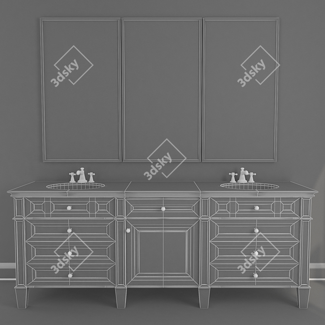 Master Bathroom Furniture Set 3D model image 3