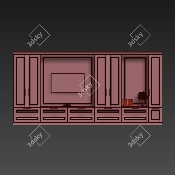 Modern Living Room Furniture Set 3D model image 2