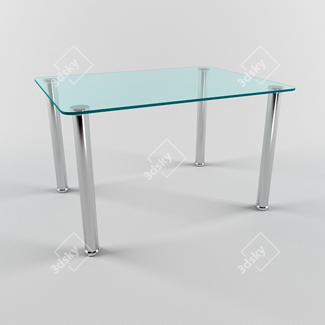 Transparent Ted Table (100x75x60 cm) 3D model image 1