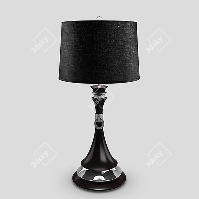 Elegant Odeon Dutch Silver Lamp 3D model image 1
