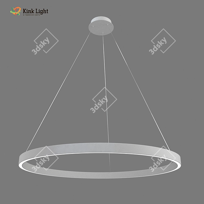 Elegant LED Suspension Light 3D model image 1