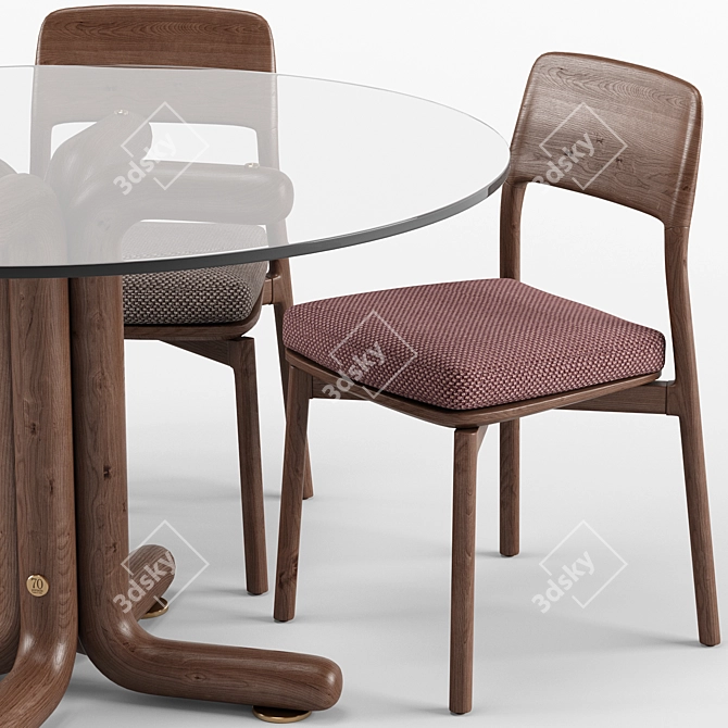 Modern Elegance: Emma Chair & Tondo Table 3D model image 2