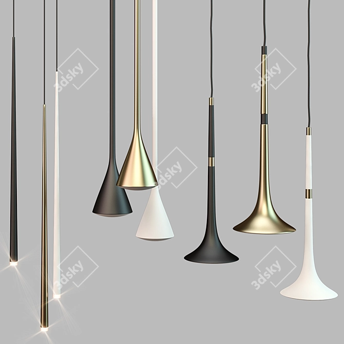 Modern Ceiling Light Fixture 3D model image 2