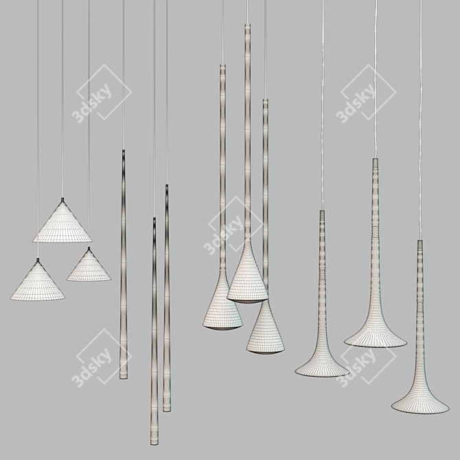 Modern Ceiling Light Fixture 3D model image 3