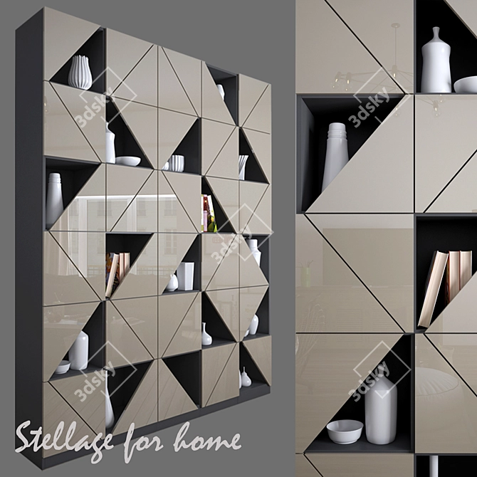 Sleek Home Stellage 3D model image 1