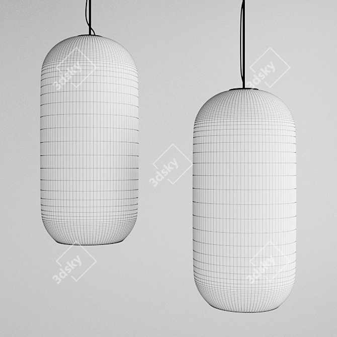 Gople Pendant: Height-Adjustable, Elegant Design 3D model image 2