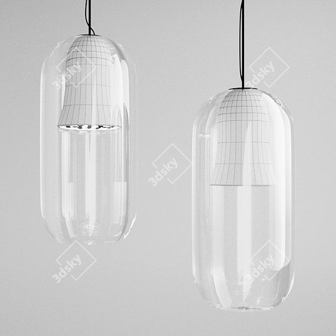 Gople Pendant: Height-Adjustable, Elegant Design 3D model image 3