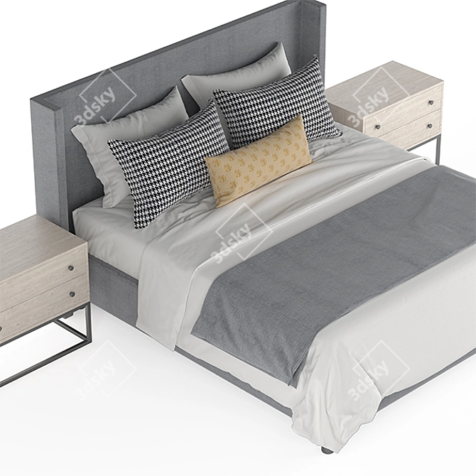 Stylish Studio McGee Bed 3D model image 2